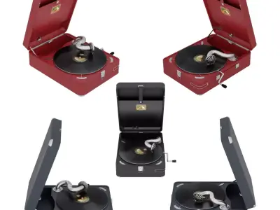 old Gramophone intact 3D model