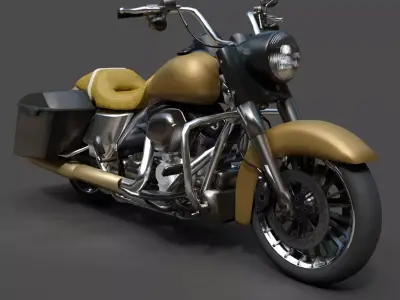 Harley Davidson Road King - Game-Ready 3D Model 3D model