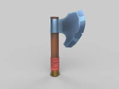  battle axe Low-poly 3D model
