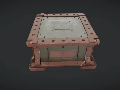 industrial metal container box 3D model