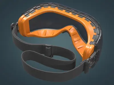Safety Goggles Low-poly 3D model purchase