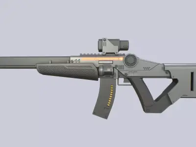 Sci fi elite rifle Low-poly 3D model get