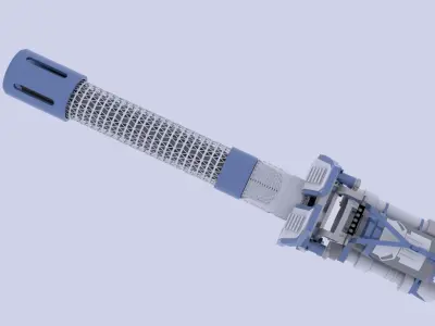 High Poly Mini Gun Free 3D model