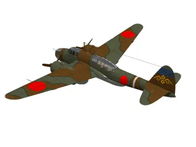 kawasaki Ki48 Lily 3D model purchase