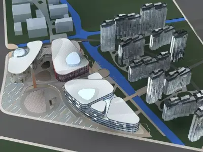 Commercial Building 3D model 134