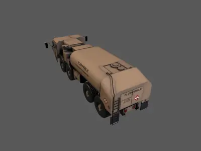military truck oshkosh m978a4 3d model Low-poly 3D model