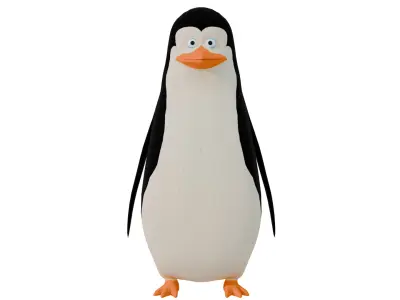 Kowalski from Penguins of Madagascar Low-poly 3D model