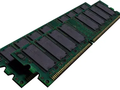 Ram Memory Card Computer Part Tech Machine Storage Data Sci Fi Low-poly 3D model