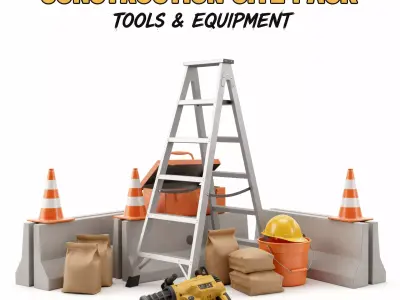 Construction Site  Pack Industrial Tools  Props Collection Low-poly 3D model