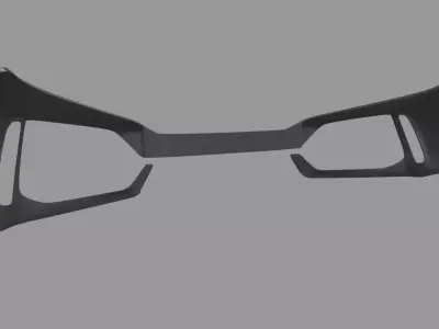 Front Bumper Honda Civic Type R 2020 Custom Low-poly 3D model