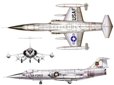 Lockheed F-104 Starfighter 3D print model purchase