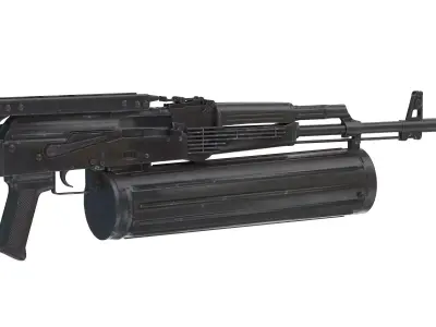 AK-74 PP-19 Mag Low Poly PBR Realistic Low-poly 3D model