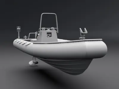 Sea Force 700 RHIB scale model 3D print model