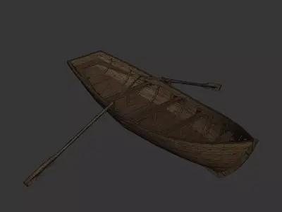 Boat - Wooden Free low-poly 3D model