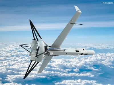  VTOL Tail Sitter UAV White 