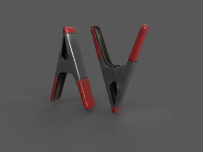 spring clamp Low-poly 3D model purchase