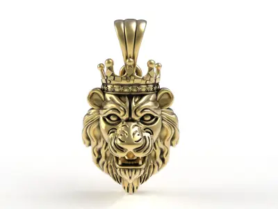 Lion King Pendant 3D print model