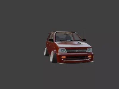 Maruti Suzuki Zen Custom Free low-poly 3D model
