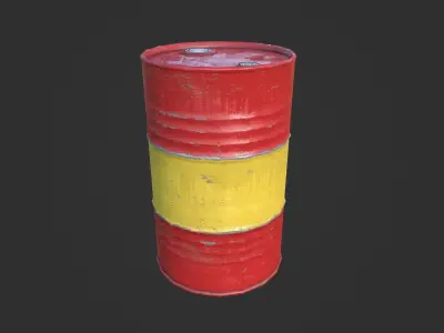 Oil Barrel V2 Low-poly 3D model