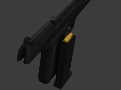 M9 beretta lowpoly Low-poly 3D model