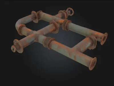 Industrial Conduit System Modular Electrical 3D model