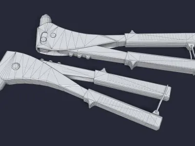 Riveter two pliers Low-poly 3D model
