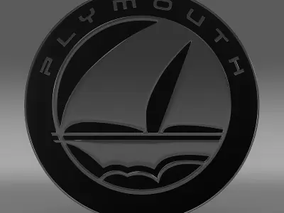plymouth logo 3D model by Sergey