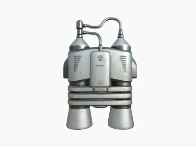 Jetpack E08 Light Steel - SciFi Character Design Low-poly 3D model