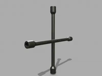 Lug Wrench Low-poly 3D model buy