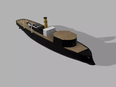 3D printable Chinese Gunboat Tiong Sing  3D print model