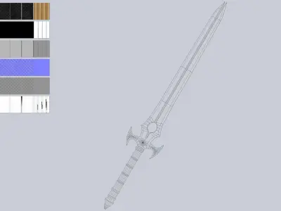 Nature blade Low-poly 3D model get