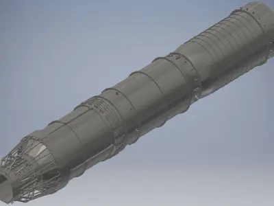 Turbojet Engine 3d model 3D model
