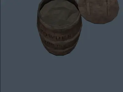 gun powder barrel Free low-poly 3D model