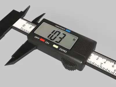 Digital caliper Low-poly 3D model