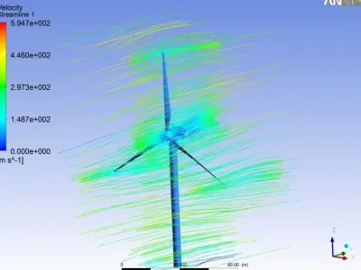 wind turbine simulation Free 3D model