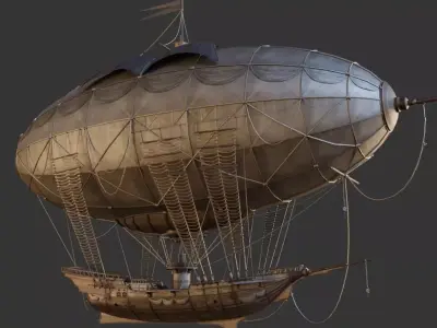 Air Ship Pack Low-poly 3D model
