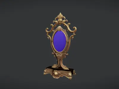 ornate antique mirror 3D model