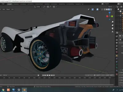 rocket league 3D model model FREE HotShot Free low-poly 3D model
