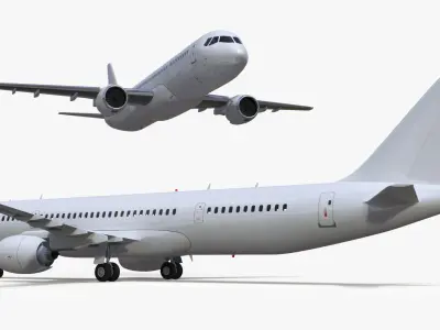 Single Aisle Airliner Rigged 3D model purchase