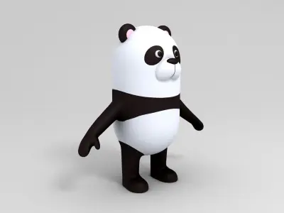 Panda Character 3D model