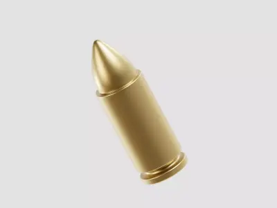 Bullet 3d model Low-poly 3D model