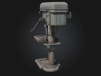 Industrial Drill Press  Precision Power for Workshop Scenes 3D model