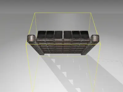 Futuristic Stairs - 15 - Rusty Textures Low-poly 3D model
