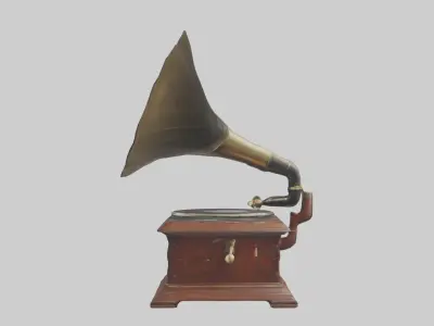 Classic Phonograph Model Low-poly 3D model