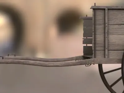 Medieval Wagon 3D model buy