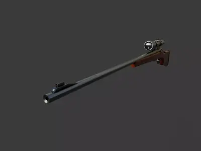 Hunting Rifle Game Ready 3D model