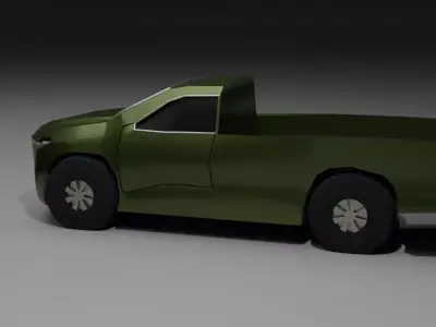 Low-Poly Off-Road Pickup Truck Game-ready Vehicle FBX OBJ Low-poly 3D model