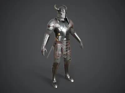 Armor medieval Low-poly 3D model
