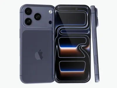 Apple iPhone 17 Pro Deep Blue 3D model
