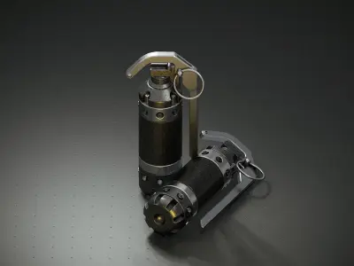 Sci-Fi Grenade 3D Model OBJ BLENDFILES 3D model